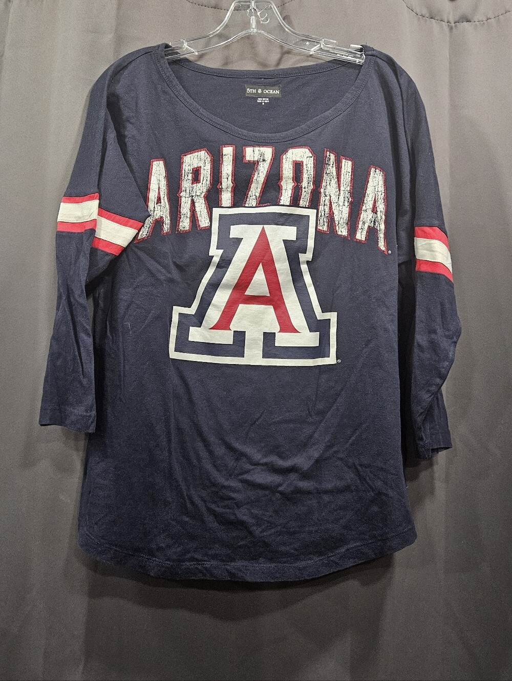 Womens Medium University Of Arizona Wildcats 3/4 Sleeve Tshirt